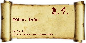 Méhes Iván névjegykártya